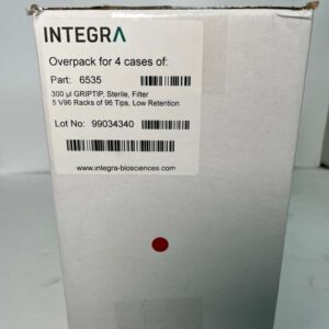 NEW -  INTEGRA GRIPTIPS® pipette tips 300 µl, 4 cases, 5 VIAFLO 96 Racks of 96 Tips