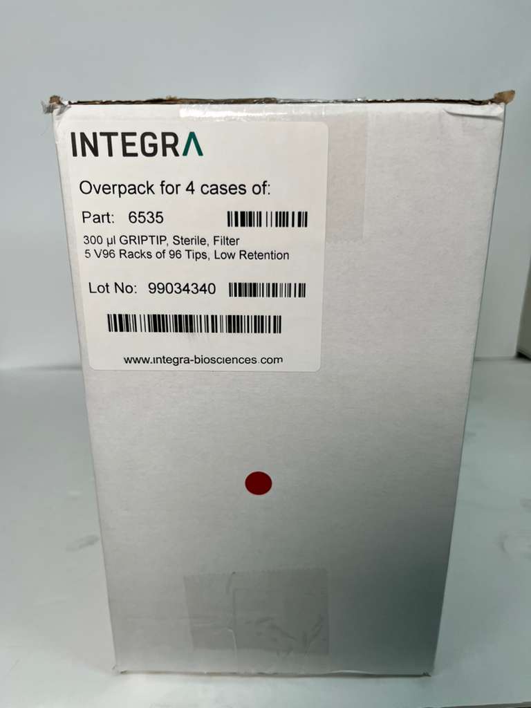 NEW - INTEGRA GRIPTIPS® pipette tips 300 µl, 4 cases, 5 VIAFLO 96 Racks ...