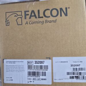 Falcon 15 mL High Clarity PP Centrifuge Tube, Conical Bottom, with Dome Seal Screw Cap, Sterile, 50/Rack, 500/Case