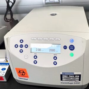 Eppendorf Centrifuge 5430 benchtop centrifuge, front view with control panel