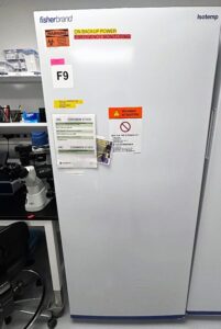 Fisherbrand Isotemp FBV20RPSA upright lab refrigerator, front view