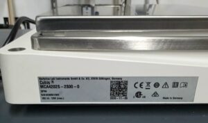 Sartorius Cubis MCA4202S nameplate label serial 0039501383